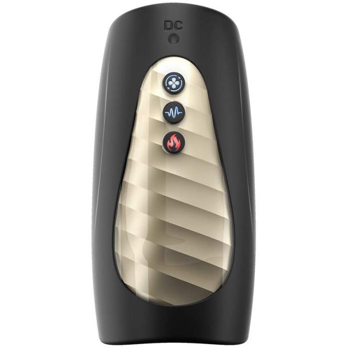 Pump One Vibrating Warming Stroker with Suction