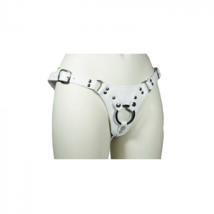 Aslan Leather Luxe White Jaguar Double Thigh Strap Harness